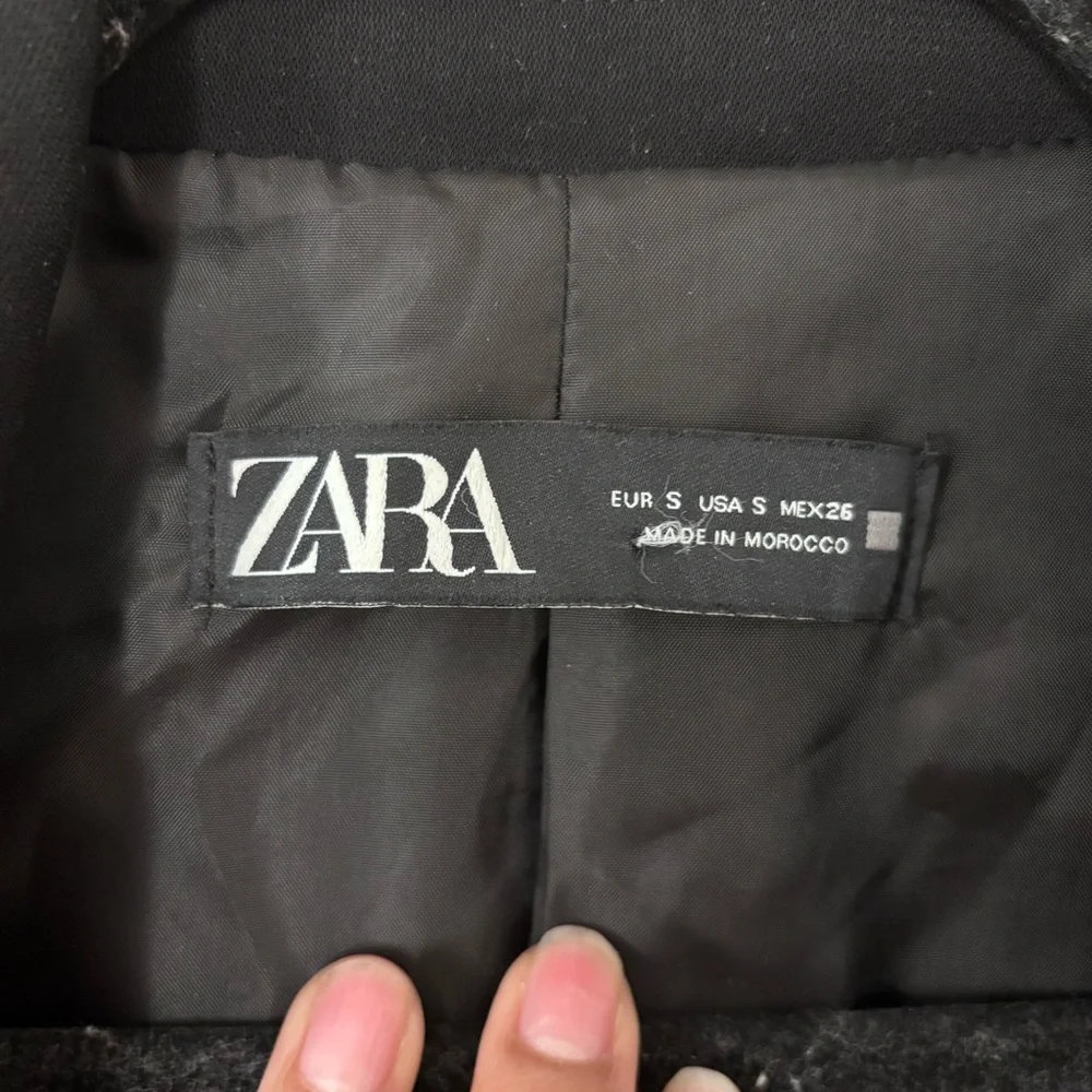 Zara Women's Long 3/4 Slv Black Blazer - Sz Small - Picture 4 of 7